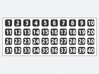 planche numéros trois cm