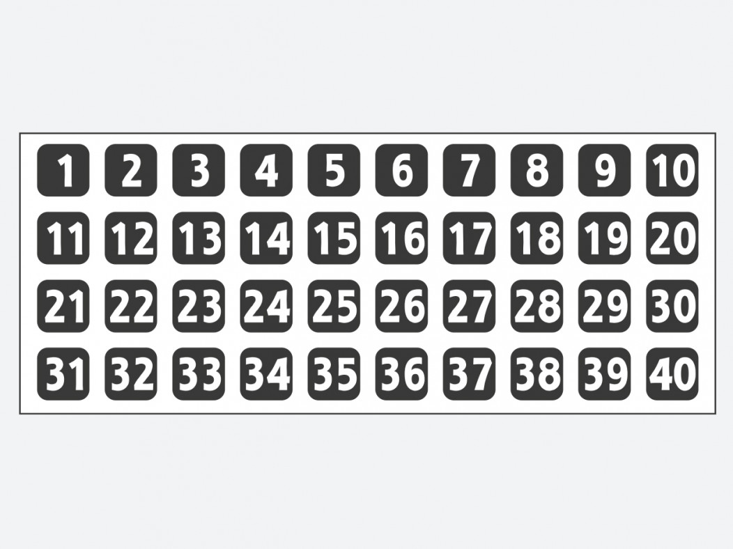 planche numéros trois cm